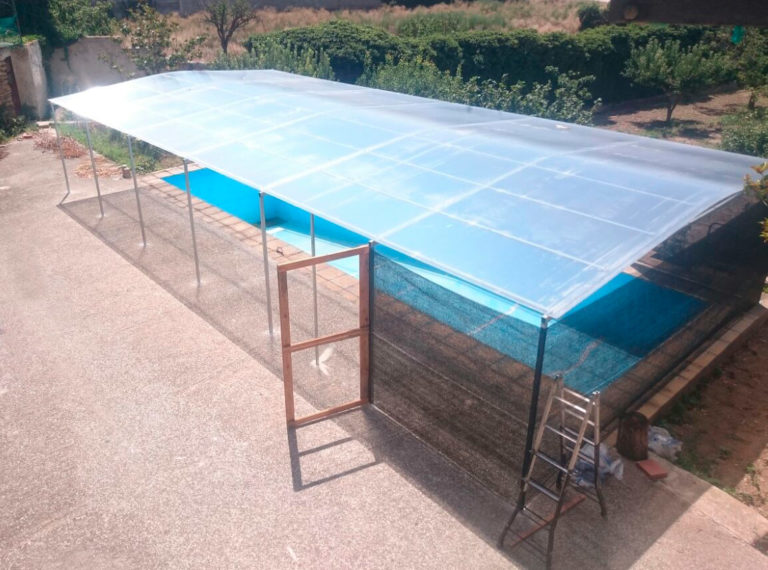 piscina cerramiento Carpintería Metalica JM Sánchez Calamocha